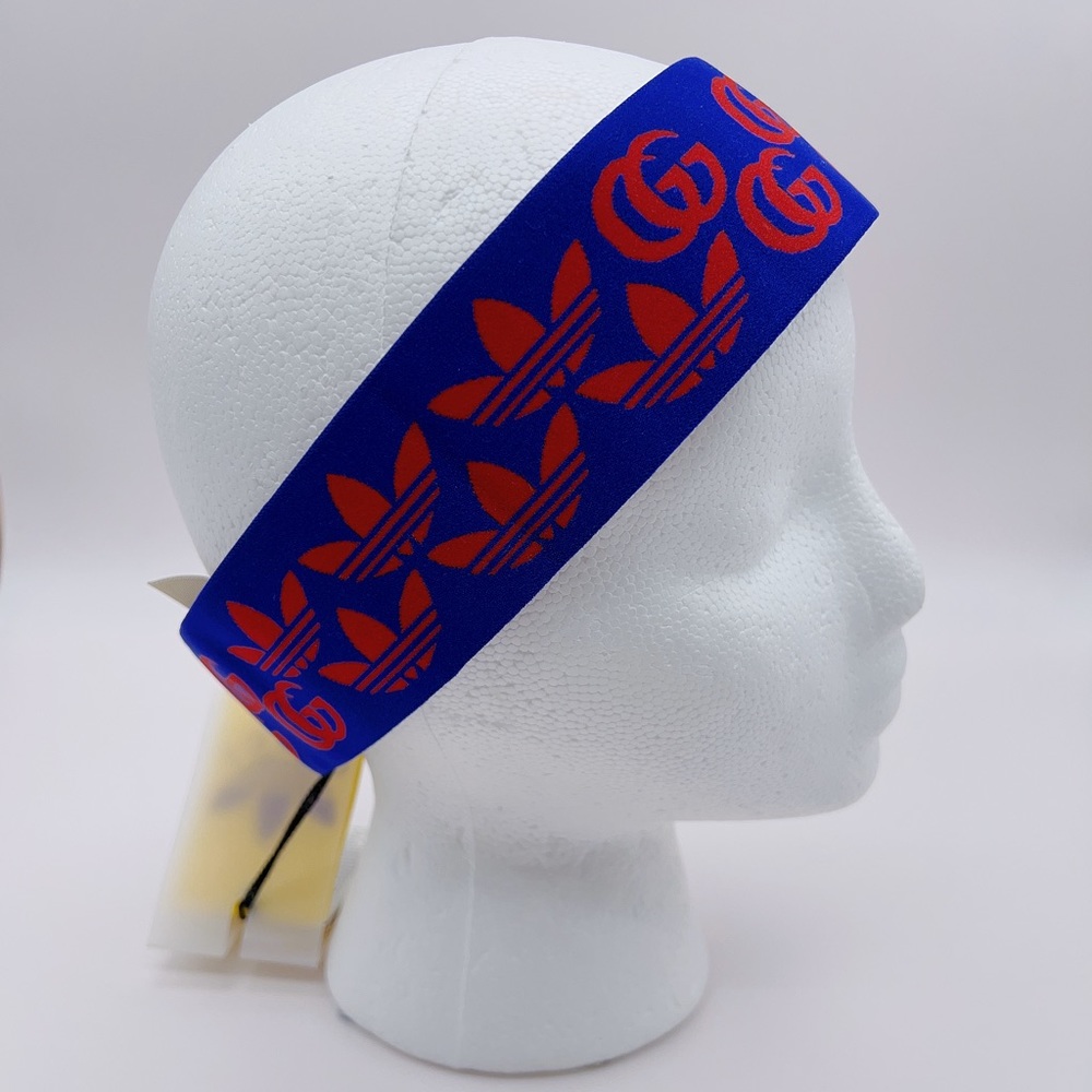 ❌SOLD❌Authentic Adidas X GUCCI GG Trefoil Print Stretch Headband Size M (57cm) - Picture 4 of 8